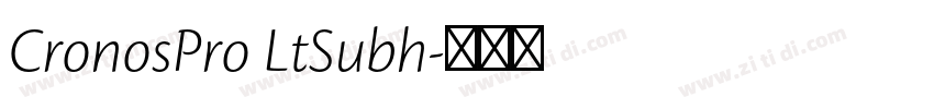 CronosPro LtSubh字体转换